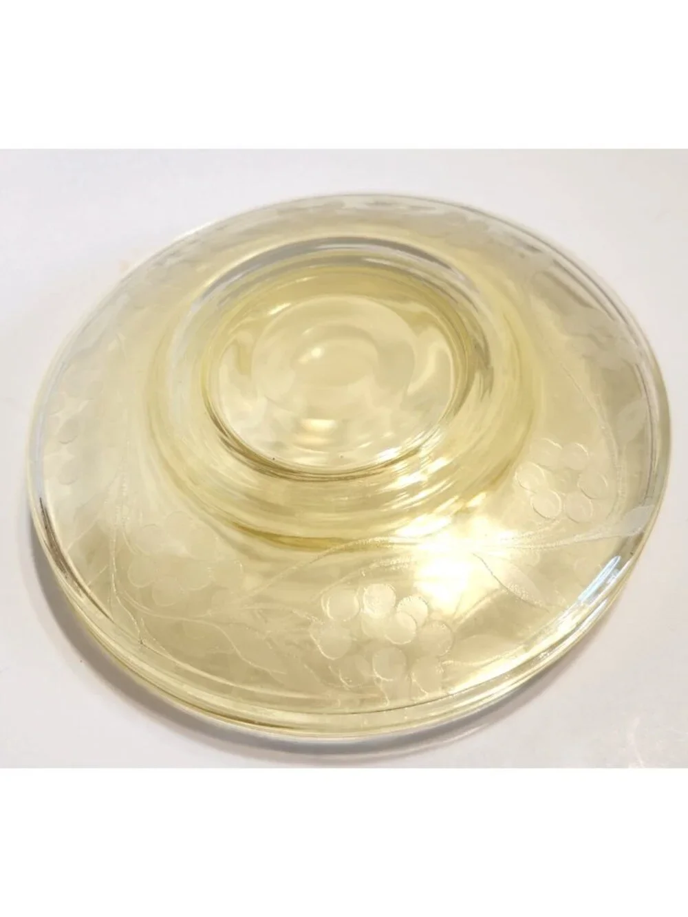 Lancaster Yellow Depression Glass Saucer 6